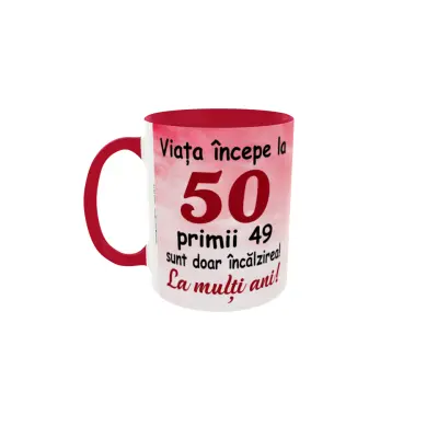 Viata incepe la 50, cana ceramica, 330ml, cgs1819